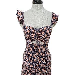 Floral Ruffle Sleeve Dress